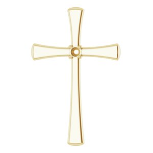 14K Yellow Gold  2.25 mm Round Pendant Mounting – image 2