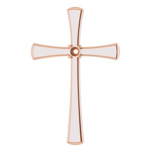 18K Rose Gold  2.25 mm Round Pendant Mounting – image 2