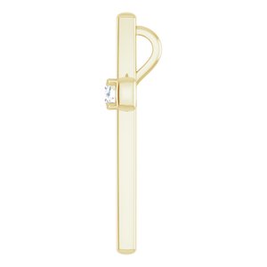 18K Yellow Gold  3.4 mm Round Pendant Mounting – image 5