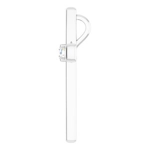 18K White Gold  3.4 mm Round Pendant Mounting – image 5