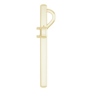 14K Yellow Gold  3.4 mm Round Pendant Mounting – image 6