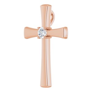 18K Rose Gold  3.8 mm Round Pendant Mounting – image 3