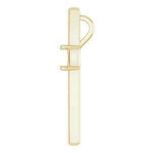 14K Yellow Gold  6 mm Round Pendant Mounting – image 6