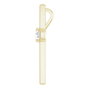 14K Yellow Gold  6x4 mm Oval Pendant Mounting – image 5