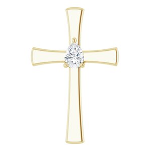 14K Yellow Gold  7x5 mm Pear Pendant Mounting