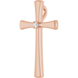 18K Rose Gold  2 mm Round Pendant Mounting – image 3