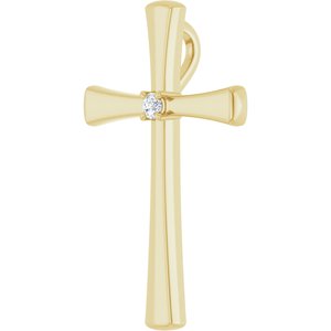 18K Yellow Gold  2 mm Round Pendant Mounting – image 3