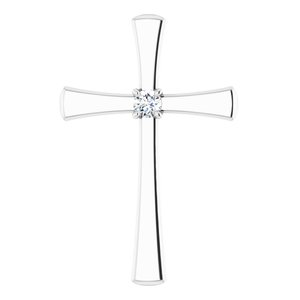 18K White Gold  2.75 mm Round Pendant Mounting