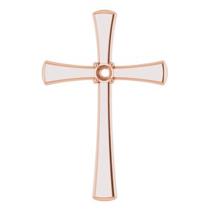 14K Rose Gold  2.75 mm Round Pendant Mounting – image 2