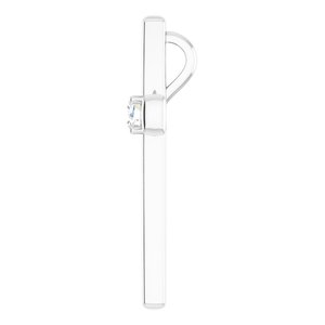 14K White Gold  3.5 mm Round Pendant Mounting – image 5