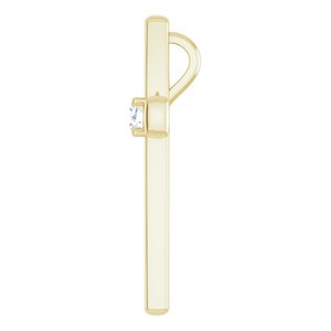 18K Yellow Gold  3.5 mm Round Pendant Mounting – image 5