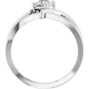 Sterling Silver 1/2 CT Natural Diamond Ring