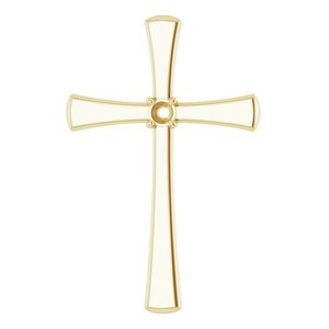 18K Yellow Gold  2.5 mm Round Pendant Mounting – image 2
