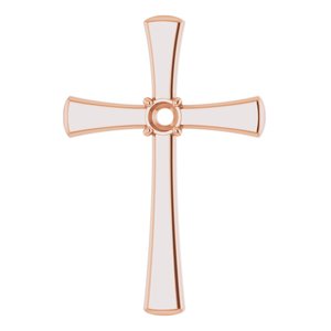 10K Rose Gold  3.4 mm Round Pendant Mounting – image 2