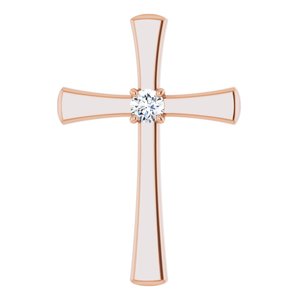 10K Rose Gold  3.4 mm Round Pendant Mounting