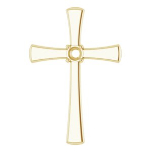 10K Yellow Gold  3.4 mm Round Pendant Mounting – image 2