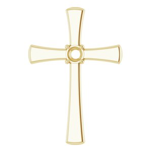 14K Yellow Gold  3.8 mm Round Pendant Mounting – image 2