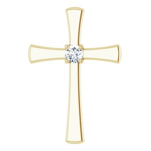 18K Yellow Gold  3.8 mm Round Pendant Mounting
