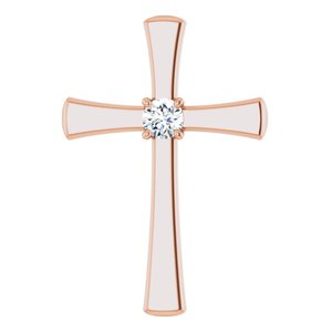 14K Rose Gold  3.8 mm Round Pendant Mounting