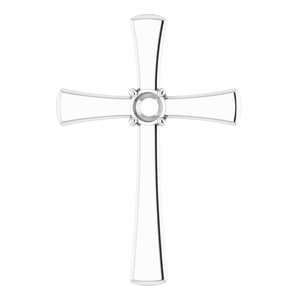 14K X1 White Gold  3.8 mm Round Pendant Mounting – image 2