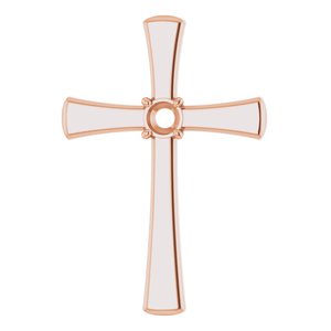 18K Rose Gold  3.8 mm Round Pendant Mounting – image 2