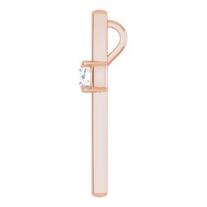18K Rose Gold  5.2 mm Round Pendant Mounting – image 5