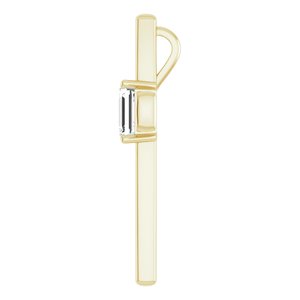 18K Yellow Gold  8x6 mm Emerald Pendant Mounting – image 5