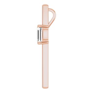 14K Rose Gold  8x6 mm Emerald Pendant Mounting – image 5