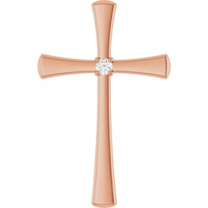 14K Rose Gold  2 mm Round Pendant Mounting