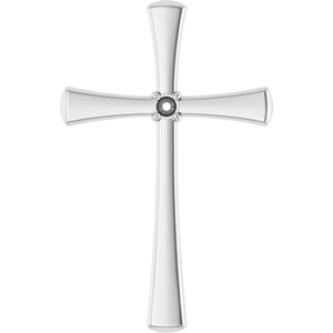 14K White Gold  2 mm Round Pendant Mounting – image 2