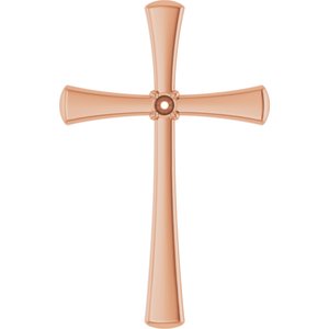 18K Rose Gold  2 mm Round Pendant Mounting – image 2