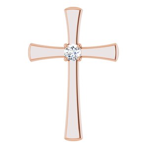 14K Rose Gold  3.5 mm Round Pendant Mounting