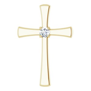18K Yellow Gold  3.5 mm Round Pendant Mounting