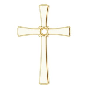 10K Yellow Gold  3.5 mm Round Pendant Mounting – image 2