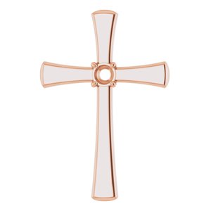 14K Rose Gold  3.5 mm Round Pendant Mounting – image 2