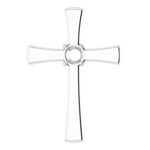 14K X1 White Gold  4.8 mm Round Pendant Mounting – image 2