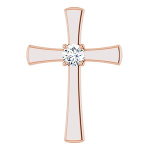 14K Rose Gold  4.8 mm Round Pendant Mounting