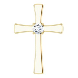 18K Yellow Gold  4.8 mm Round Pendant Mounting