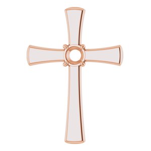 14K Rose Gold  4.8 mm Round Pendant Mounting – image 2
