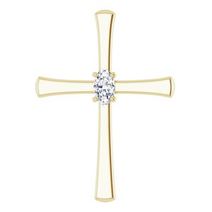 18K Yellow Gold  5x3 mm Oval Pendant Mounting