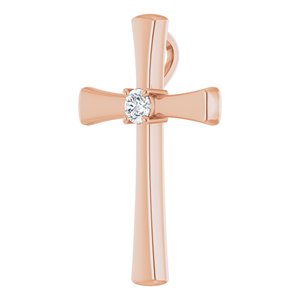 18K Rose Gold  3.5 mm Round Pendant Mounting – image 3