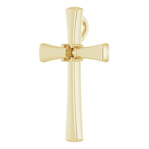 10K Yellow Gold  3.5 mm Round Pendant Mounting – image 4