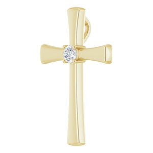 18K Yellow Gold  3.5 mm Round Pendant Mounting – image 3