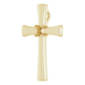 14K Yellow Gold  4.4 mm Round Pendant Mounting – image 4