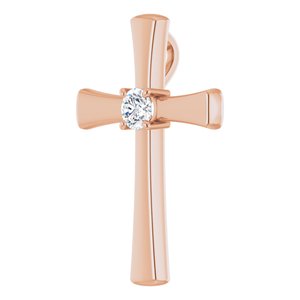 14K Rose Gold  4.4 mm Round Pendant Mounting – image 3