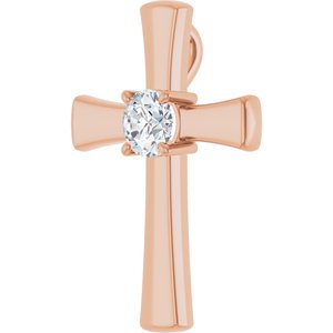 14K Rose Gold  6.5 mm Round Pendant Mounting – image 3