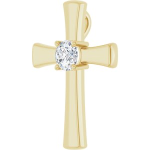 10K Yellow Gold  6.5 mm Round Pendant Mounting – image 3