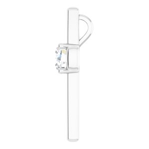 18K White Gold  8 mm Round Pendant Mounting – image 5