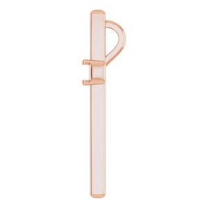 10K Rose Gold  2.5 mm Square Pendant Mounting – image 6