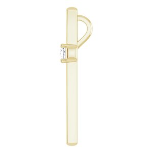 14K Yellow Gold  2.5 mm Square Pendant Mounting – image 5